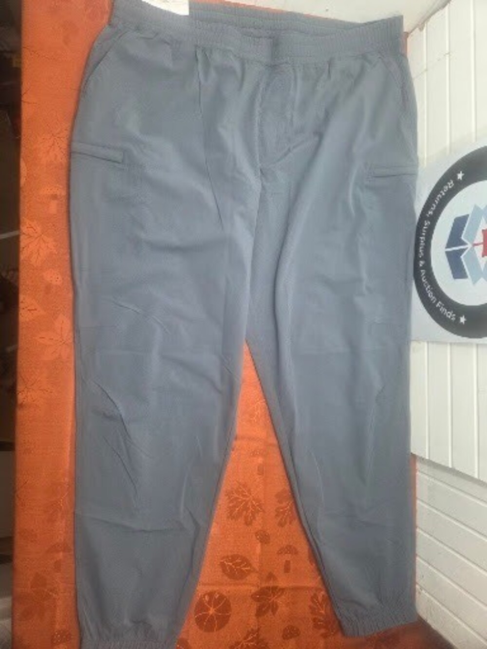 Mondetta Men's Performance Cargo Jogger Pants, Slate Grey, Size XXL